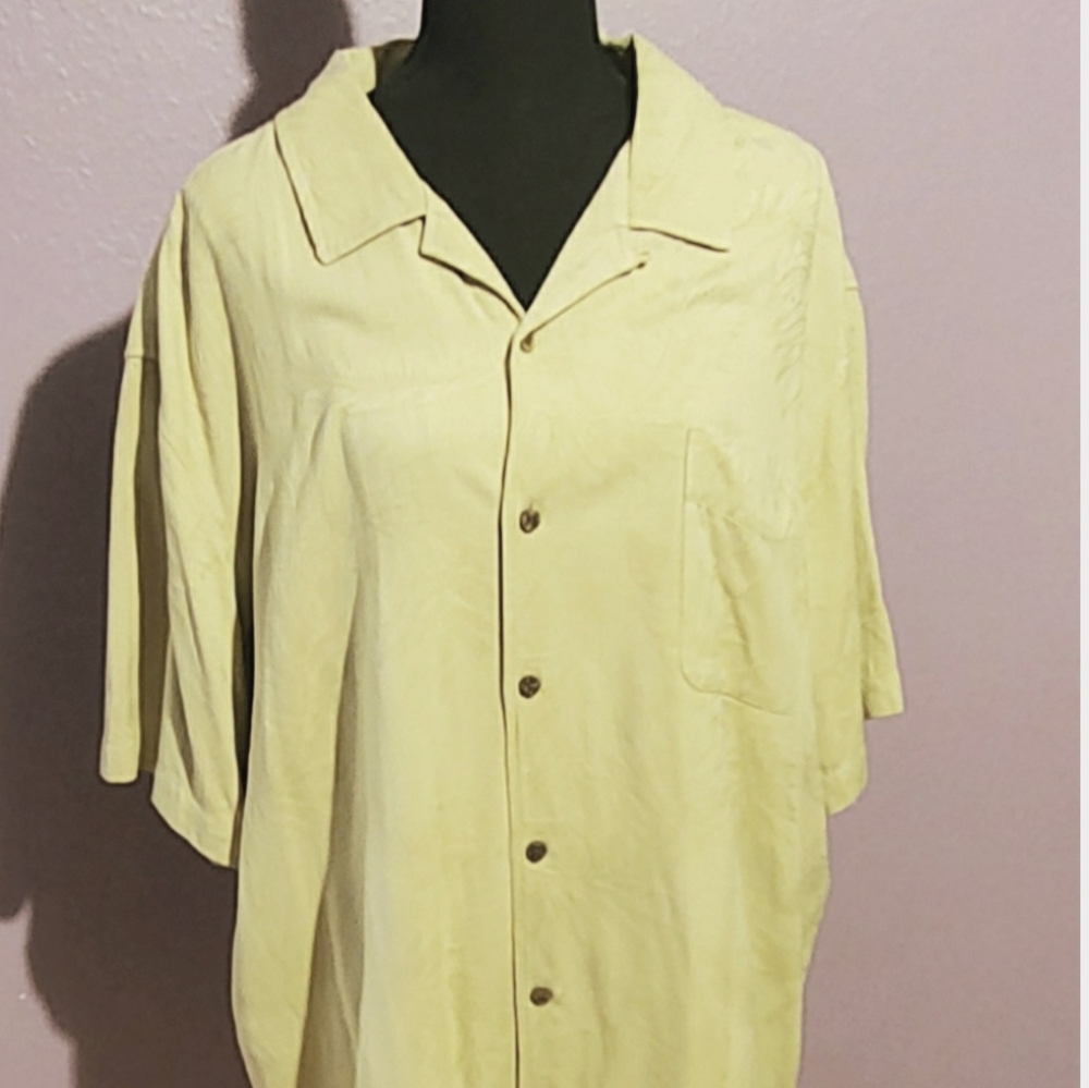 Solitide 100% washable silk Cream button-down